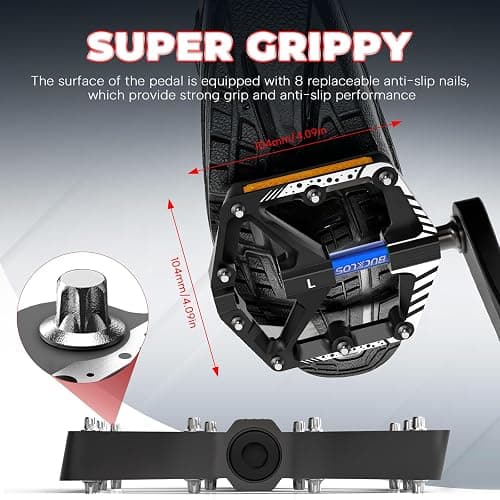 Mountain Bike Pedals MTB Flat Non-Slip Aluminum Alloy Bicycle Pedals with Reflectors Sealed Bearings Bicycle Platform Pedals 9/16" for Adult Road Gravel Bikes Ebike thumbnail 3