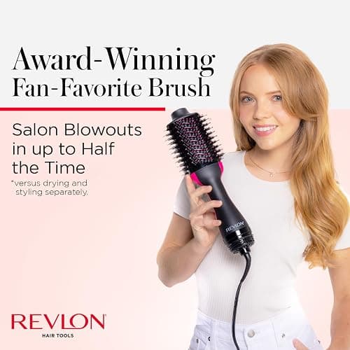 REVLON One-Step Volumizer Hair Dryer and Styler, for Less Frizz, More Shine, and Reduced Heat Damage for Salon Style Round Brush for Blowout, Black (Amazon Exclusive) - Black - 1.0 VOLUMIZER thumbnail 2