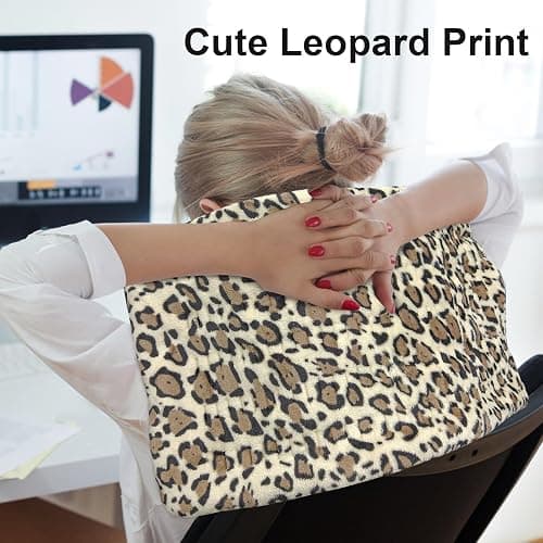 ZXU Heating Pad for Back Pain and Cramps Relief, Ultra Soft Microplush Heating Pad with 12 Heat Setting,Moist Heat ，1-24Hour Auto Shut Off, Stay on Function Hot Heated Pad (Leopard Print) 12” x 24” thumbnail 5