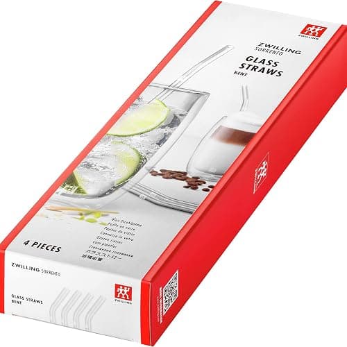 ZWILLING Sorrento 5-pc Bent Glass Straw Set - Clear - Clear - 5-pc thumbnail 3