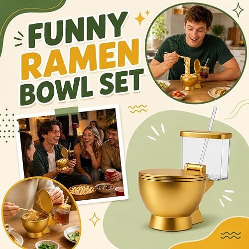 Novelty ramen throne Soup Bowl,Funny Toilet Shaped Bowl with Removable Inner thumbnail 6