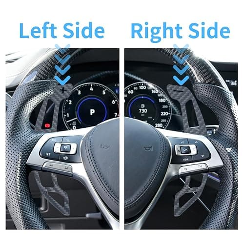 EASSAFEX Magnetic Steering Wheel Paddle Shifter for Volkswagen Golf 8 GTI/R 2021-2024, Carbon Fiber Paddle Extension Interior Decoration Accessories thumbnail 6