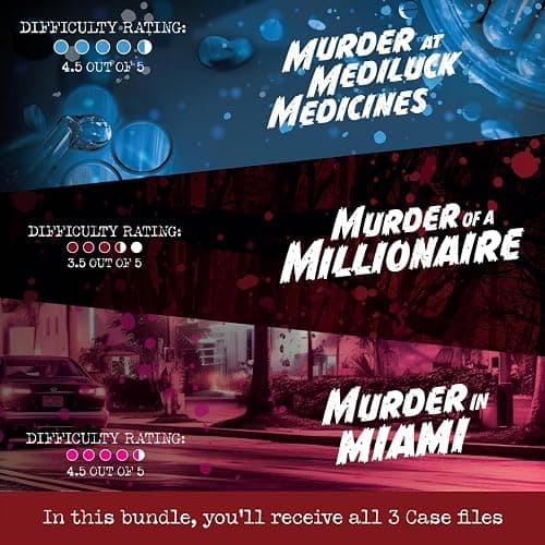 Cryptic Killers Bundle #5 - Unsolved Murder Mystery Game - Cold Case File Investigation - Detective Clues/Evidence - Solve The Crime - Individuals, Date Nights & Party Groups - 3 Pack thumbnail 2