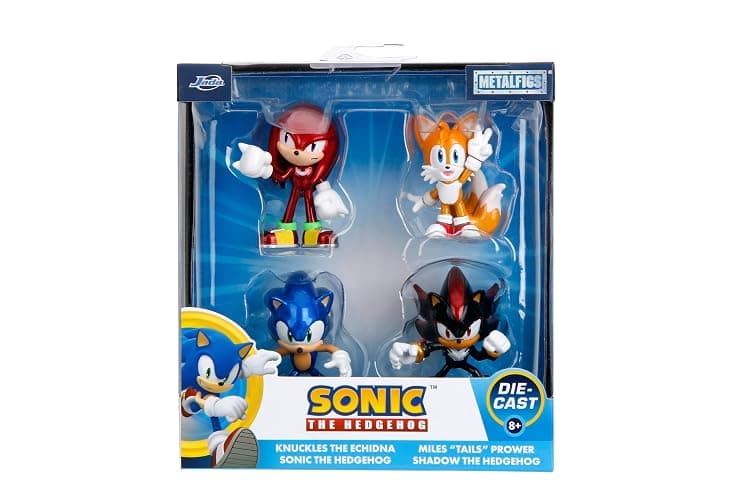 Jada Metalfigs Sonic The Hedgehog 4-Pack, Sonic, Tails, Knuckles, Shadow, 2.5” Die-Cast Figures - Wave 1, Ages 8+ thumbnail 3