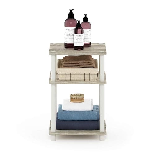 Furinno JUST Toolless 3-Tier Side Table, Open Shelf End Table, Sonoma Oak | Soft-Corner, Night Stand, Bedside Table, for Living Room, Bedroom, Bathroom thumbnail 5