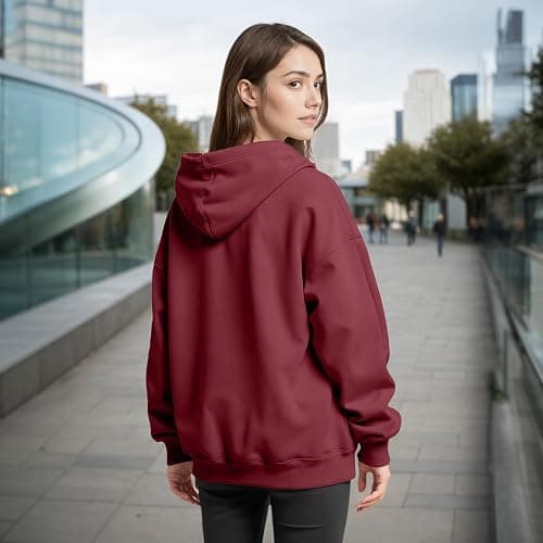 XPIZH Women Hoodies Sweatshirts Sweaters Fleece Hooded Oversized Long Sleeve Crewneck Shirts Fall Winter Outfits Pocket thumbnail 2