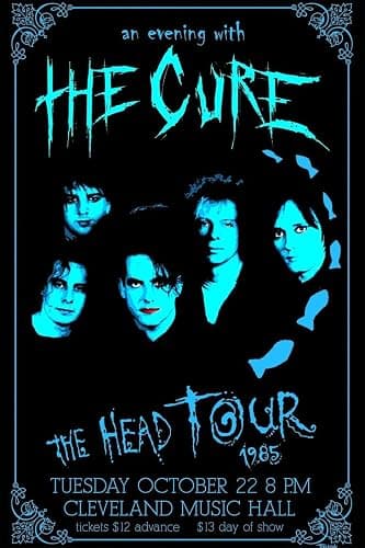 BUY ART FOR LESS Officially Licensed The Cure - Head Tour Art Poster - 24 x 36 Inch - Decorative Print - Poster Paper - Ready to Frame - Image 1