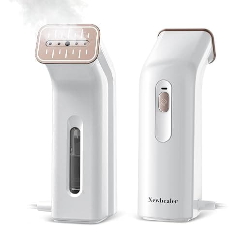 Newbealer 2in1 Steamer and Dry Iron for Beginners, Horizontal & Vertical Clothes Steamer, Non-Stick Ceramic Soleplate, 170ml Garment Wrinkle Remover, Auto-off, 1.2lbs (120V Only) - Image 1