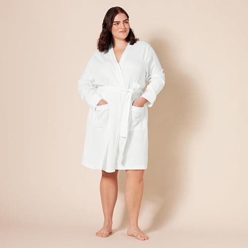 Amazon Essentials Women's Lightweight Waffle Mid-Length Robe (Available in Plus Size) thumbnail 6