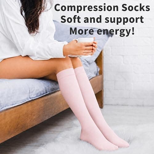 COOLOVER Copper Compression Socks for Women and Men(6 Pairs)-Best Support for Running, Athletic, Travel thumbnail 4