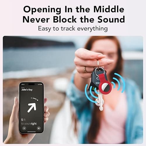 Compatible with AirTag Holder Case Keychain 4 Pack,Silicone for Air Tags Key Chain Ring Case Cover for Air Tag Holder GPS Tracker Item Air Tags Finders Accessories Air Tagholder for Kids,Bags,Luggages thumbnail 5