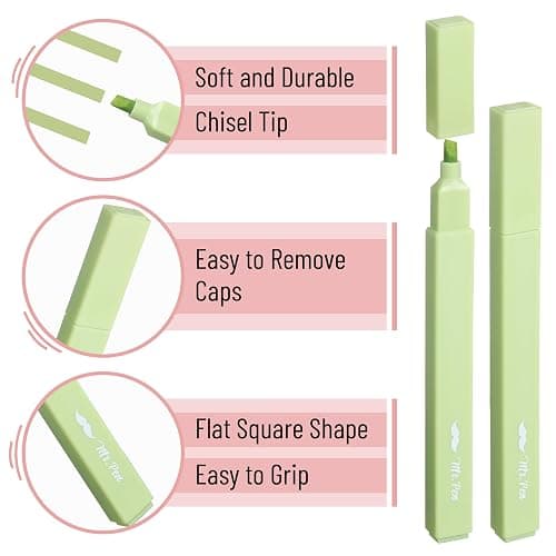 Mr. Pen- Aesthetic Highlighters No Bleed, 8 Pack, Assorted Colors | Chisel Tip, Cute Highlighters Assorted Colors for Journaling, Highlighting, Underlining, Fast Dry, Back to School Supplies thumbnail 5