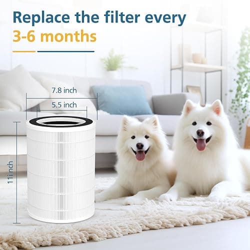 2-Pack P200S/P200 Pro Replacement Filter for WELOV P200S/P200 Pro Air Purifier, 3-in-1 HEPA and High-Efficiency Activated Carbon Filter for Smoke, Dander, Pollen, Dust, Unwanted Odors thumbnail 5