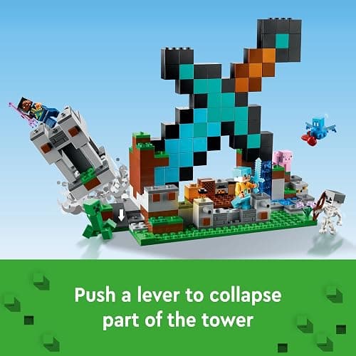 LEGO Minecraft The Sword Outpost 21244 Building Toys - Featuring Creeper, Warrior, Pig, and Skeleton Figures, Game Inspired Toy for Fun Adventures and Play, Gift for Kids, Boys, and Girls Ages 8+ thumbnail 4