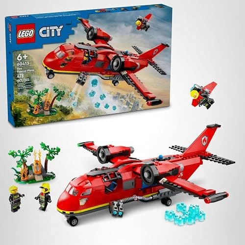 LEGO City Fire Rescue Plane Toy - Building Blocks Playset for Boys & Girls, Ages 6+ - Pretend Play for Role Play for Kids - Gift for Christmas - 60413 thumbnail 7