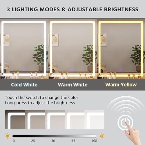 CSZZD Makeup Vanity Desk with Mirror and Lights, Black Vanity Table Set with Charging Station, Dressing Table with RGB Cabinets, Makeup Vanity Mirror with Light Desk and Drawers, 3 LED Light Modes thumbnail 6