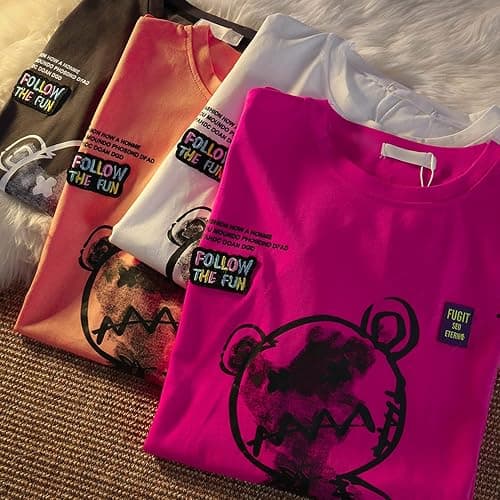 Women Goth T Shirt Y2K Harajuku Graphic Tops Cotton Anime Clothes thumbnail 2