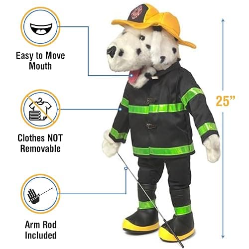 25" Dalmatian Firefigher, Firedog, Full Body, Ventriloquist Style, Animal Puppet thumbnail 2