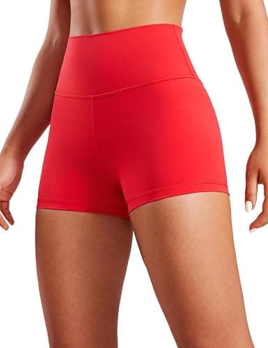 CRZ YOGA Women's Naked Feeling Biker Shorts - 3 Inches High Waisted Yoga Workout Running Spandex - Image 1