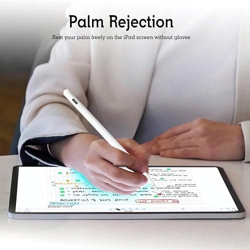 MYSTILUCK Stylus Pen for iPad 11th & 10th Gen - 2X Faster Charging, Tilt & Palm Rejection, Works with iPad Pro 12.9/11/M4, Air 5/M2, Mini 6, iPad 6th-11th Gen (2018-2025) thumbnail 6