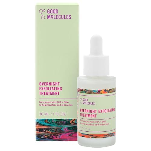 Good Molecules Overnight Exfoliating Treatment - Face Exfoliator with AHA & BHA Lightweight Formula - Pore Minimizer, Facial Skin Care with Glycolic & Salicylic Acid - Image 1