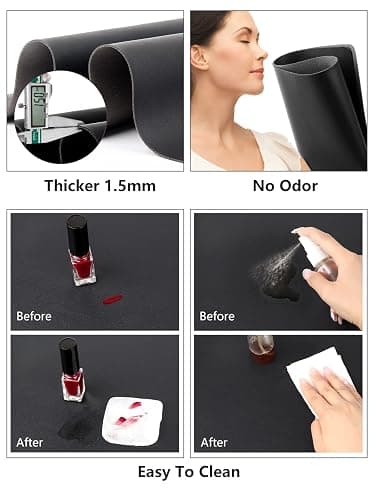 (MAT ONLY) Nail Art Table Mat, Nail Arm Rest Pad for Acrylic Nails, Soft Microfiber PU Leather Nail Mat for Table, Foldable Nail Hand Rest Pillow Manicure Pad, Acrylic Nail Desk Mat for Nail Cushion thumbnail 5