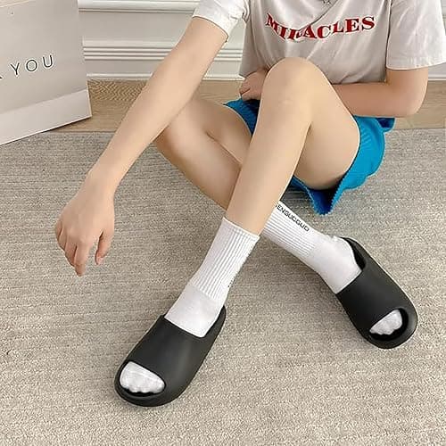 CKWLXQY Cloud Slides - Comfortable Lightweight Slippers for Men & Women, Unisex Thick Sole House Slides Shower Sandals for Indoor & Outdoor thumbnail 6