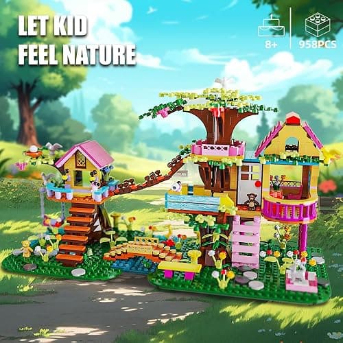 RAVAYO Creative Tree Building Block Set,958pcs Mini Brick Toy for Kids Girls Age 10 11 12 14 thumbnail 2