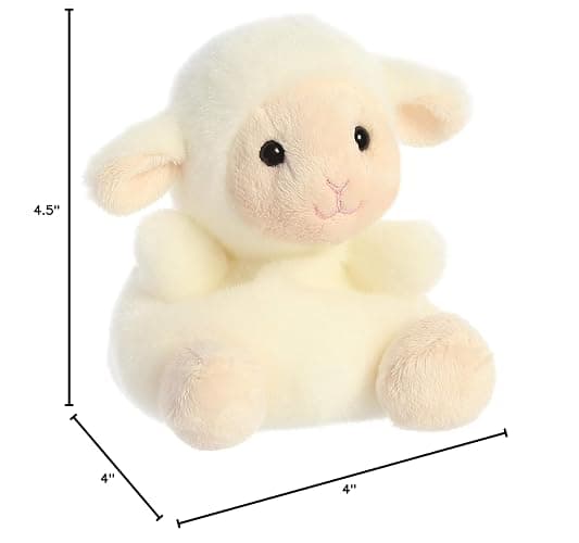 Aurora® Adorable Palm Pals™ Woolly Lamb™ Stuffed Animal - Fun Collectible Plush for Kids and Adult Collectors - Perfect for Decorating Rooms and Birthday Gifts - White 4.5 Inches thumbnail 2