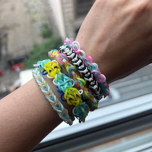 Rainbow Loom MEGA Combo Set, Features 7000+ Colorful Rubber Bands, 2 Step-by-Step Bracelet Instructions, Organizer Case, Great Gift for Kids 7+ DIY Craft, STEAM thumbnail 2