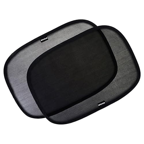 Enovoe Car Window Shades for Baby (2 Pack) - 21x14 Inches Sun Shade Blocker, Cling - Glare Shield and UV Rays Protection for Your Child - Side Windows Screens for SUV- Mesh Window Shades for car Baby - 21x14'' - 2