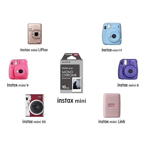 Fujifilm Instax Mini Instant Film Monochrome 3-Pack Bundle Set, Mono Chrome (10 x 3 = 30) # 337556 for Mini 90 8 70 7s 50s 25 300 Camera SP-1 Printer thumbnail 5