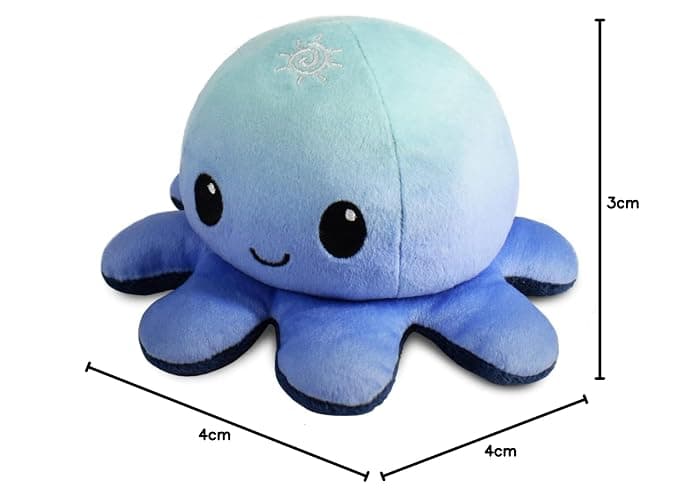 TeeTurtle - The Original Reversible Octopus Plushie - Day + Night - Cute Sensory Fidget Stuffed Animals That Show Your Mood thumbnail 6