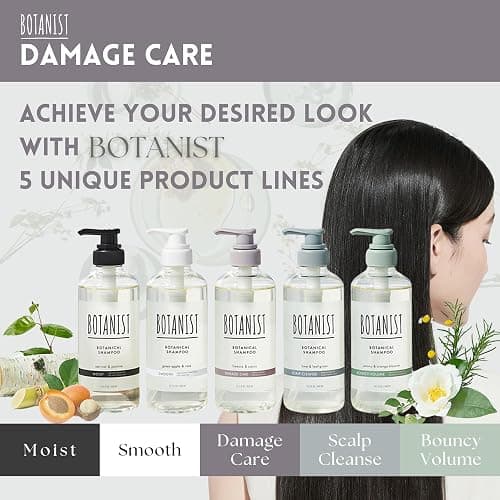 BOTANIST Natural Shampoo and Conditioner Set, Hair Repair Shampoo and Conditioner by Keratin, Collagen, Jojoba& Argan Oil, Moisturizing Shampoo in Japan, Silicone & Sulfate Free 31.7 Fl Oz DAMAGE CARE thumbnail 8