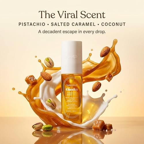 NATURE WELL Cheeky Firming Body Oil, Luxuriously Glowy & Fast-Absorbing Formula Designed to Nourish, Firm, & Visibly Smooth Skin, Scented with Pistachio, Almond, Coconut, & Salted Caramel, 3.4 Oz thumbnail 2