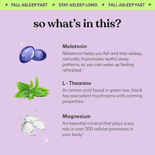Lemme Sleep Gummies with 5mg Melatonin, Elderberry, Magnesium, L-Theanine, Chamomile and Lavender, Drug-Free Nighttime Sleep Aid, Gluten Free, Gelatin Free, Non GMO, Berry Flavored (60 Count) thumbnail 3