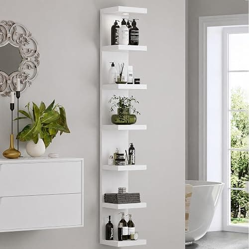 LitaEther Versatile 7 Tier Wall Shelf Unit,White Lack Wall Shelf,Display Floating Shelf with LED Remote Control Light thumbnail 6