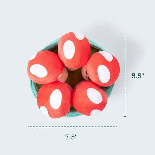 Emotional Support Mushrooms by Relatable, Cuddly Stuffed Animals and Toys, Squishy Toys and Plushies, Great Gift Ideas for Loved Ones of All Ages, Includes 5 Mushroom Plushies with Carrying Basket thumbnail 2