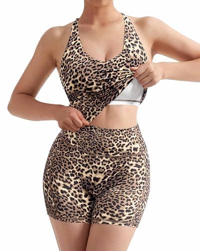 SUUKSESS Women 2 Piece Workout Sets Padded Tank Tops Tummy Control Leggings Gym Outfits thumbnail 4