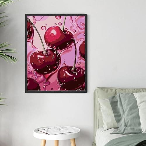 Gamteldot Cherry Diamond Art Kits for Adults Beginners,DIY Diamond Art 5D Full Drill Diamond Dots Diamond Painting with Complete Tools,Pefect Art Crafts for Home Wall Decor Gift-12x16in - GT-DP-26 thumbnail 4