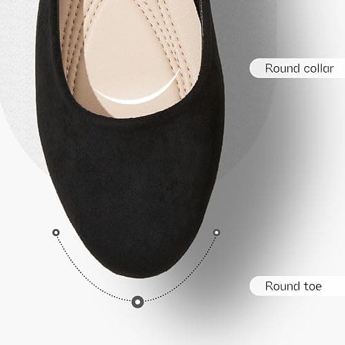 Shupua Flats for Women Round Toe Flat Shoes Dressy Black Ballet Flats Comfortable Womens Dress Shoes Ballerina Flats for Work thumbnail 4