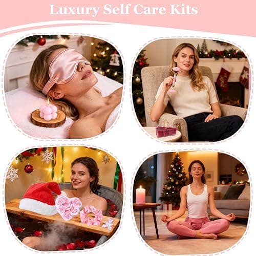 Advent Skincare Calendar for Teen Girls Women 2025, Christmas Gifts For Women24 Days Useful Beauty Blind Box Gifts, Gua Sha Facial Tools, Jade Roller Set, Spa, Jewelry, Scented Candles, Fuzzy Socks Gadget Tool for Mom Wife Daughter Sister thumbnail 5