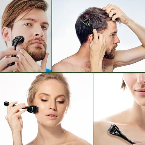 URAQT Dermaroller Microagujas, 1.5mm Rodillo Derma para Cara y Cuerpo, Rodillos Facial de Titanio Microagujas, Herramientas de Aseo para Anti-Edad, Eliminación de Cicatrices Acne, Poro Contractivo thumbnail 7