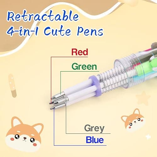 BVAROLYTH 30Pcs Mini Multicolor Pens in One 4-in-1 Cute Pens Bulk for Kids, Ballpoint Pen for Birthdays and Children's Parties, Fun Gifts Assorted Ink Kawaii Pen thumbnail 3
