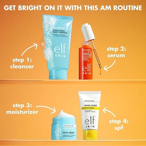 e.l.f. SKIN Bright Icon Vitamin C + E + Ferulic Serum, Brightening & Soothing Face Serum, Helps Even Skin Tone, Vegan & Cruelty-Free, 1 fl oz thumbnail 5