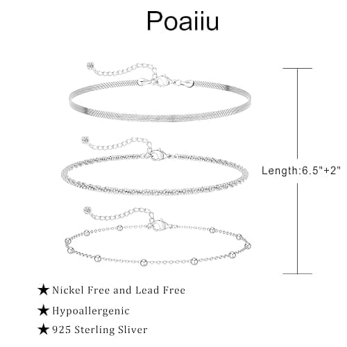 Layered Bracelets Bracelets Set for Women 14K Gold Plated/Silver Dainty Link Chain Bracelet Stackable Jewelry Gifts for Women thumbnail 5