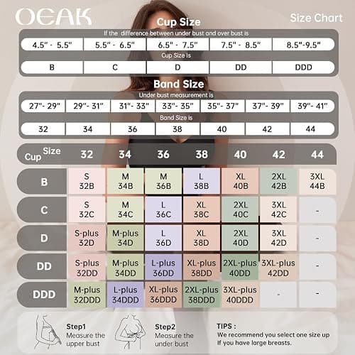 OEAK Womens Seamless Bras Comfortable Bra No Underwire Full Support Bralette Push Up Plus Size V Neck Sleeping Tshirt Bras thumbnail 6