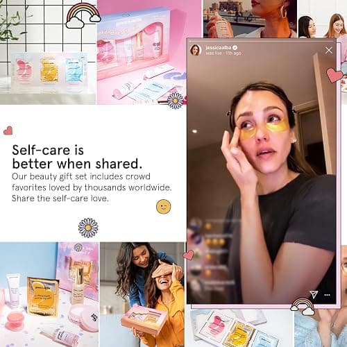 grace & stella Award Winning Skin Care Set - Gifts for Her - Travel Essentials with Under Eye Masks, Serum, Cleanser, Lip Balm - Birthdays, Bachelorette, Bridesmaids, Teen Gifts - Vegan Self Care thumbnail 7