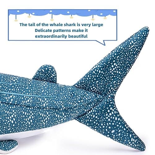 FRANKIEZHOU Simulation Giant Whale Shark Plush,Stuffed Animal,Plush Toy,Soft Toy,Stuffed Toy,Cuddly Toys,Gifts for Kids,20 Inches thumbnail 3