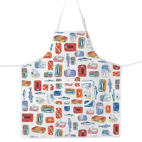 G2TUP Portugal Sardines Kitchen Apron Portuguese Sardines Gifts Tinned Fish Apron Portuguese Apron thumbnail 3